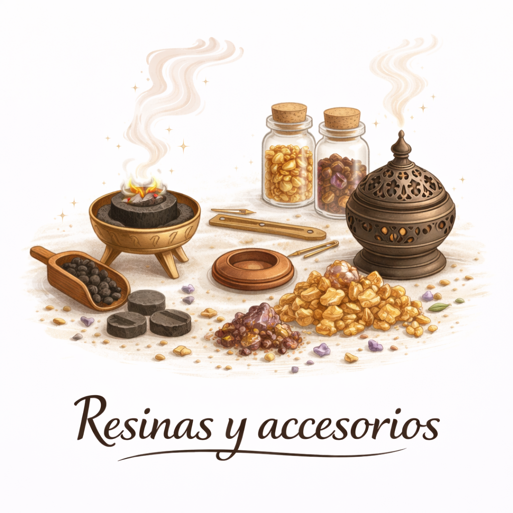 Resina y accesorios de inciensos