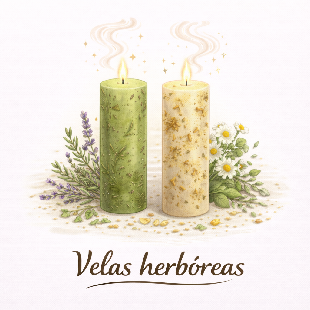 Velas rituales herbóreas