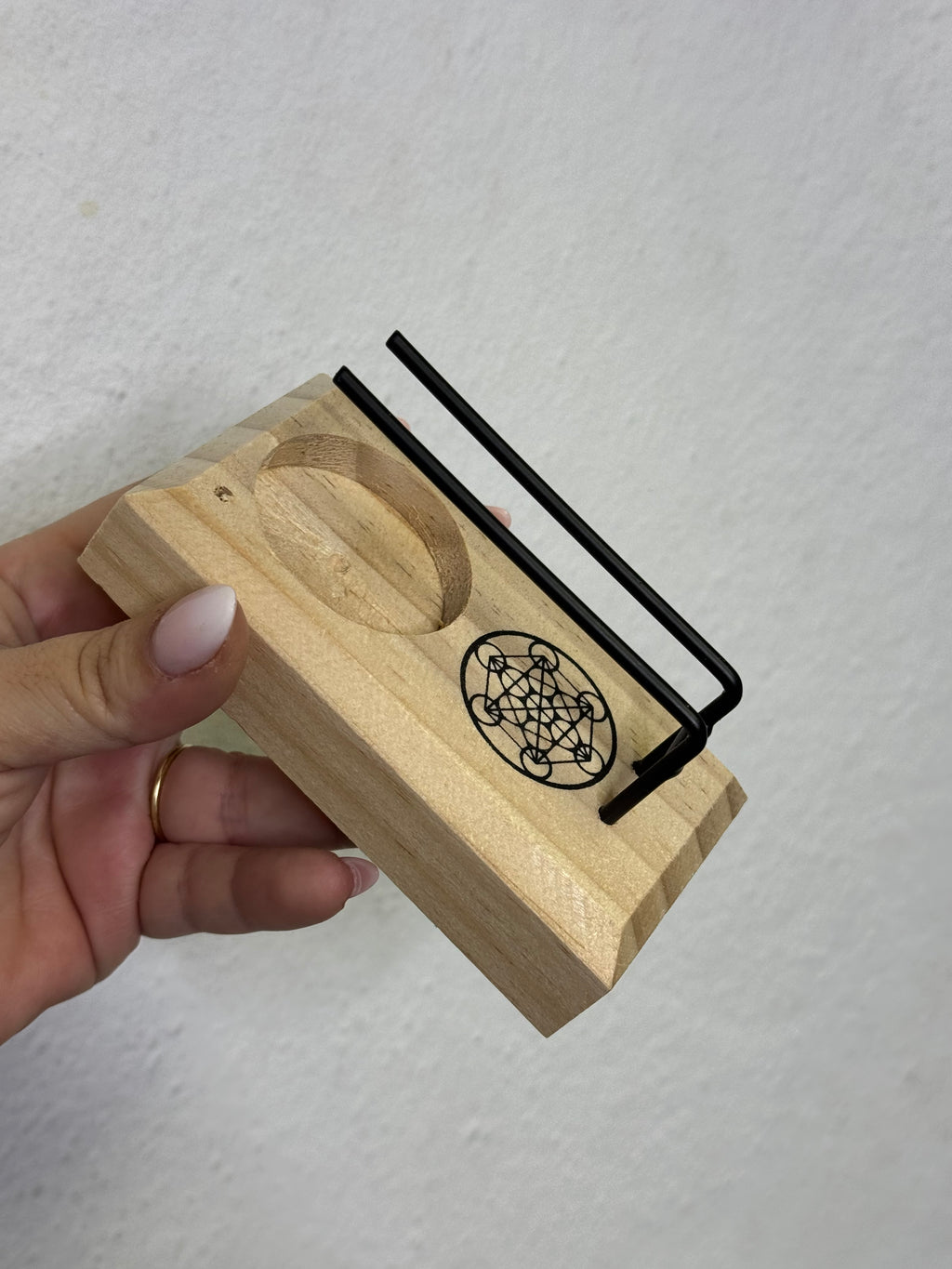 Porta Palo Santo de Madera | Soporte para Incienso y Limpieza Energética