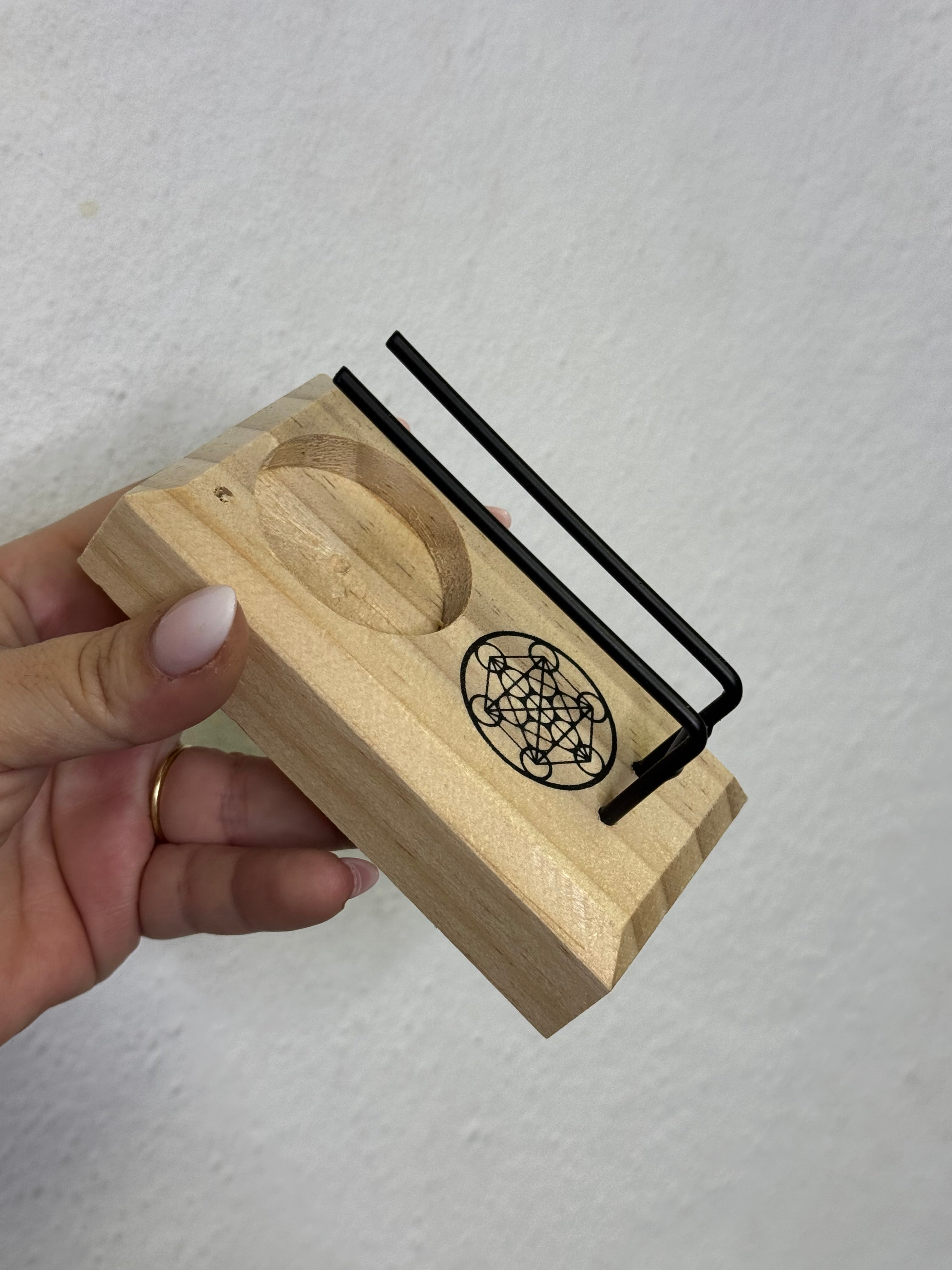 Porta Palo Santo de Madera | Soporte para Incienso y Limpieza Energética