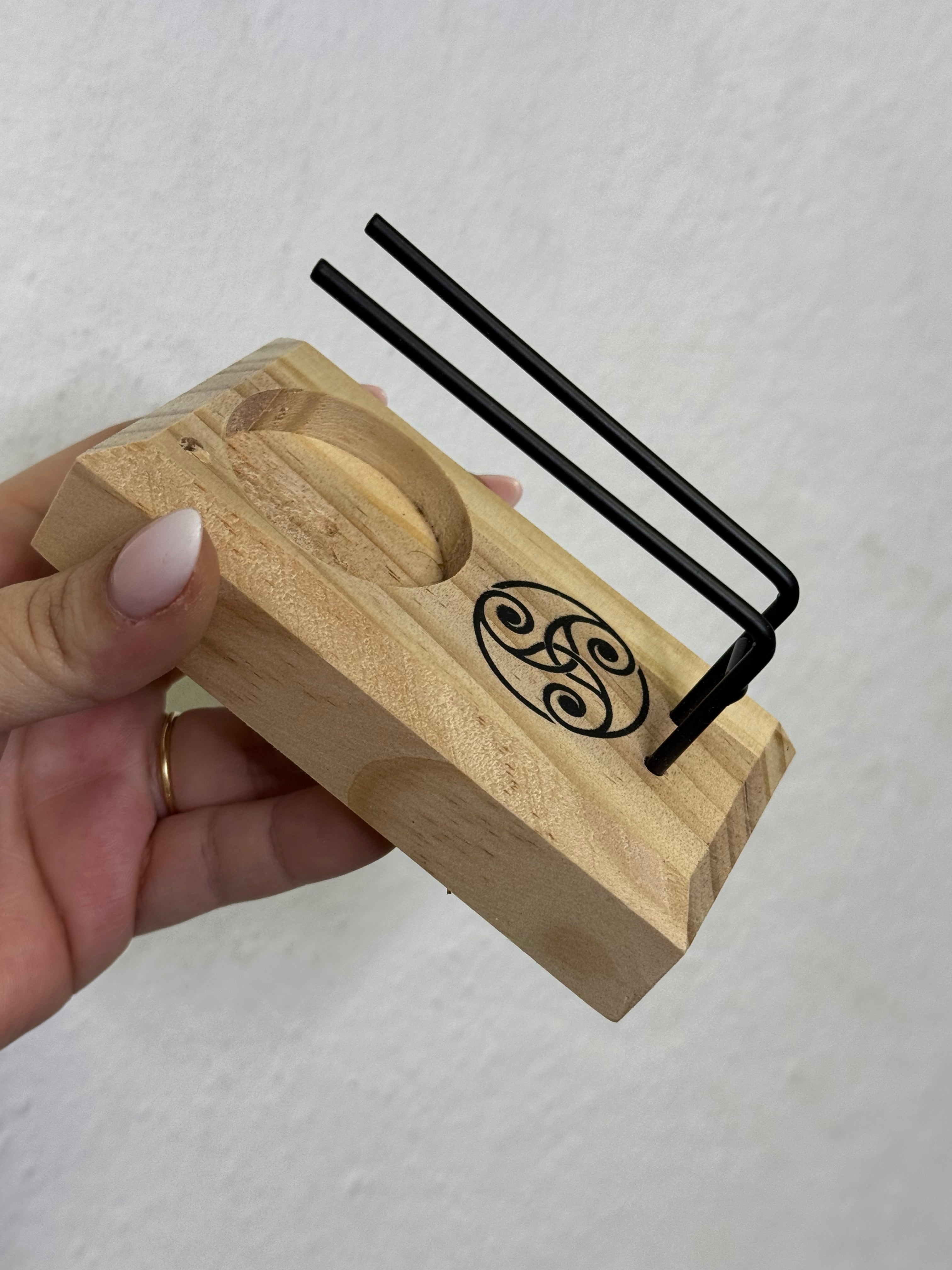 Porta Palo Santo de Madera | Soporte para Incienso y Limpieza Energética