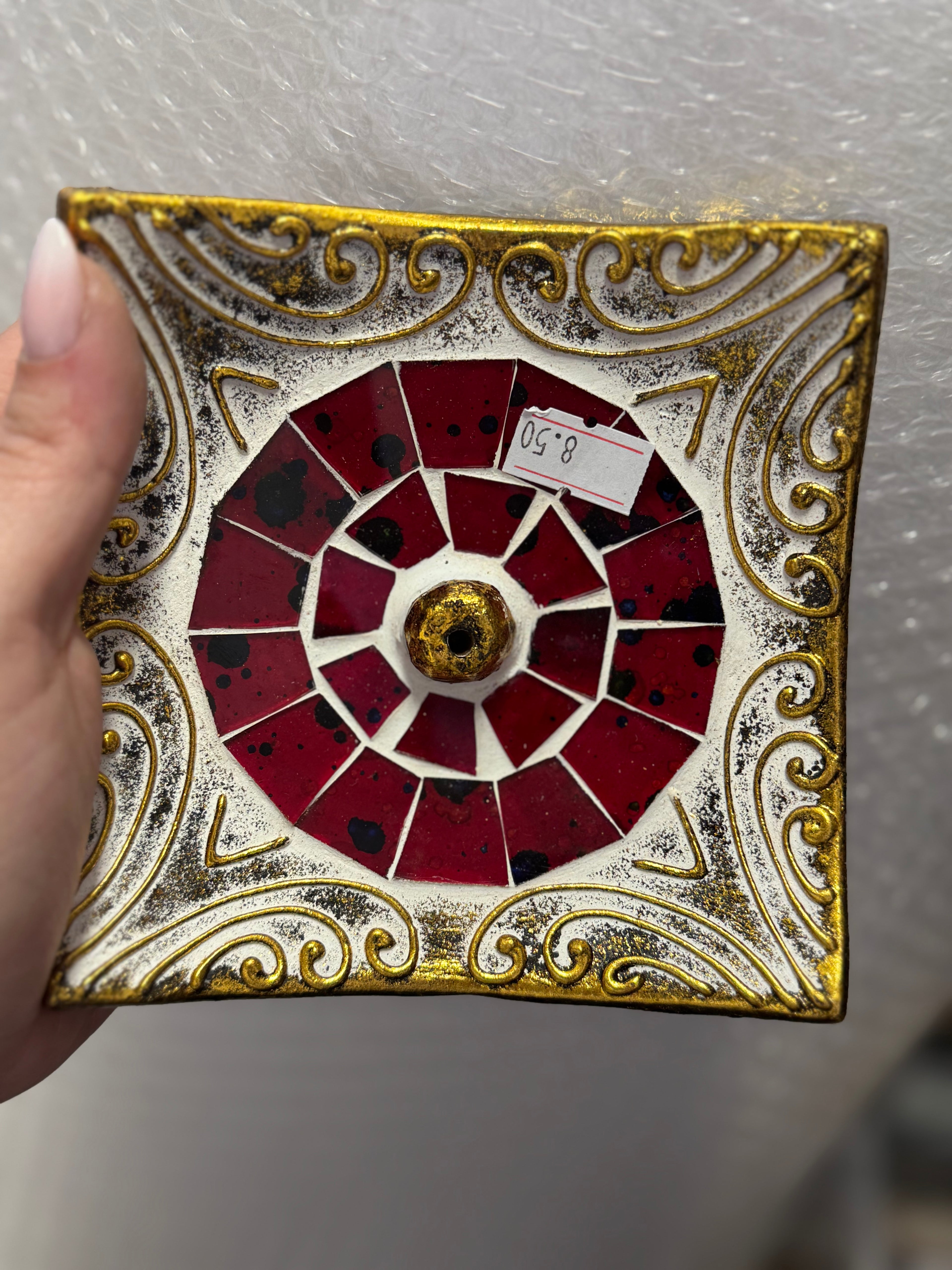 Quemador de Incienso Decorativo – Mosaico Espiritual Premium