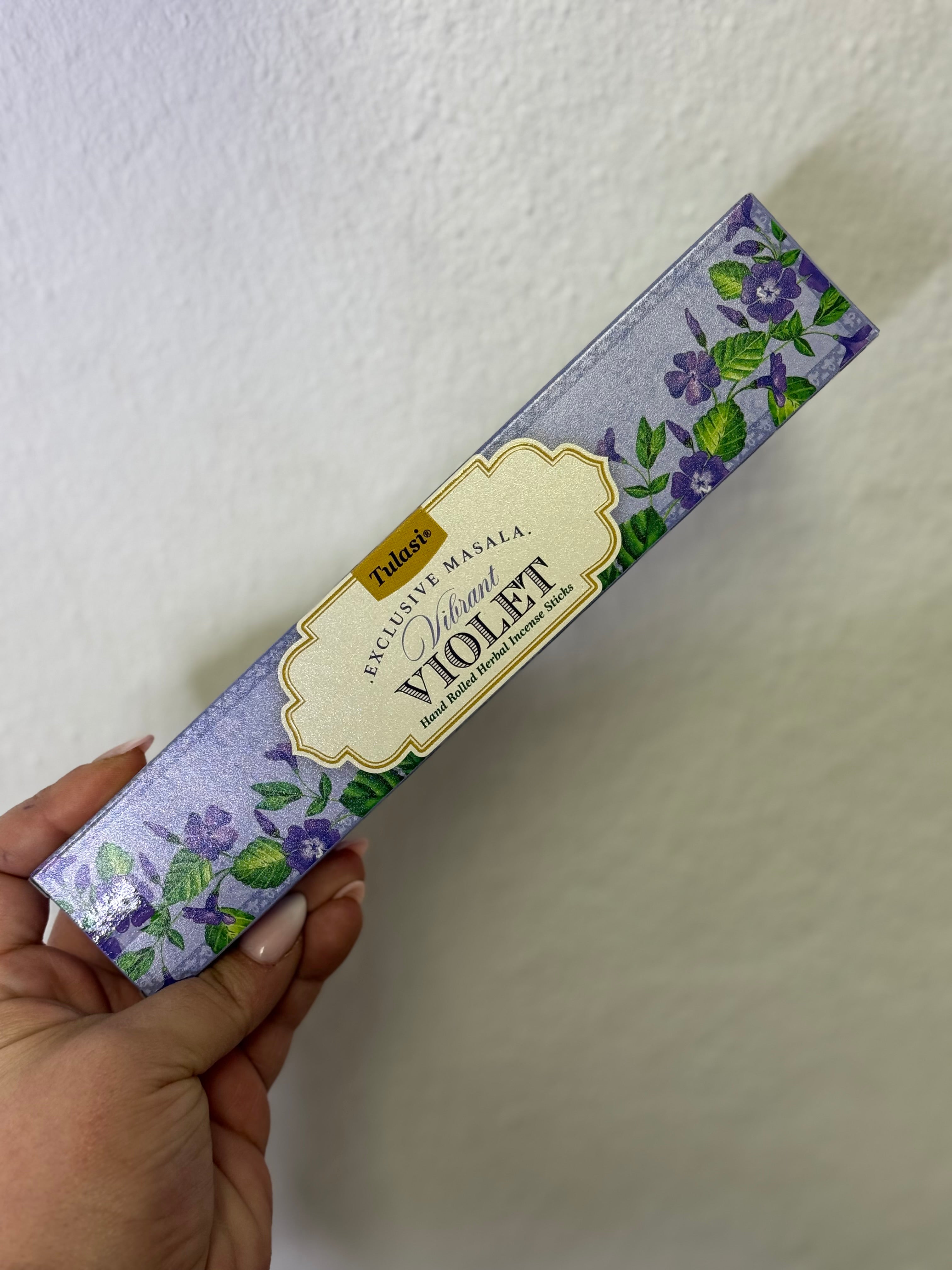 Incienso Violet Tulasi | Incienso de Violeta para Relajación y Armonía