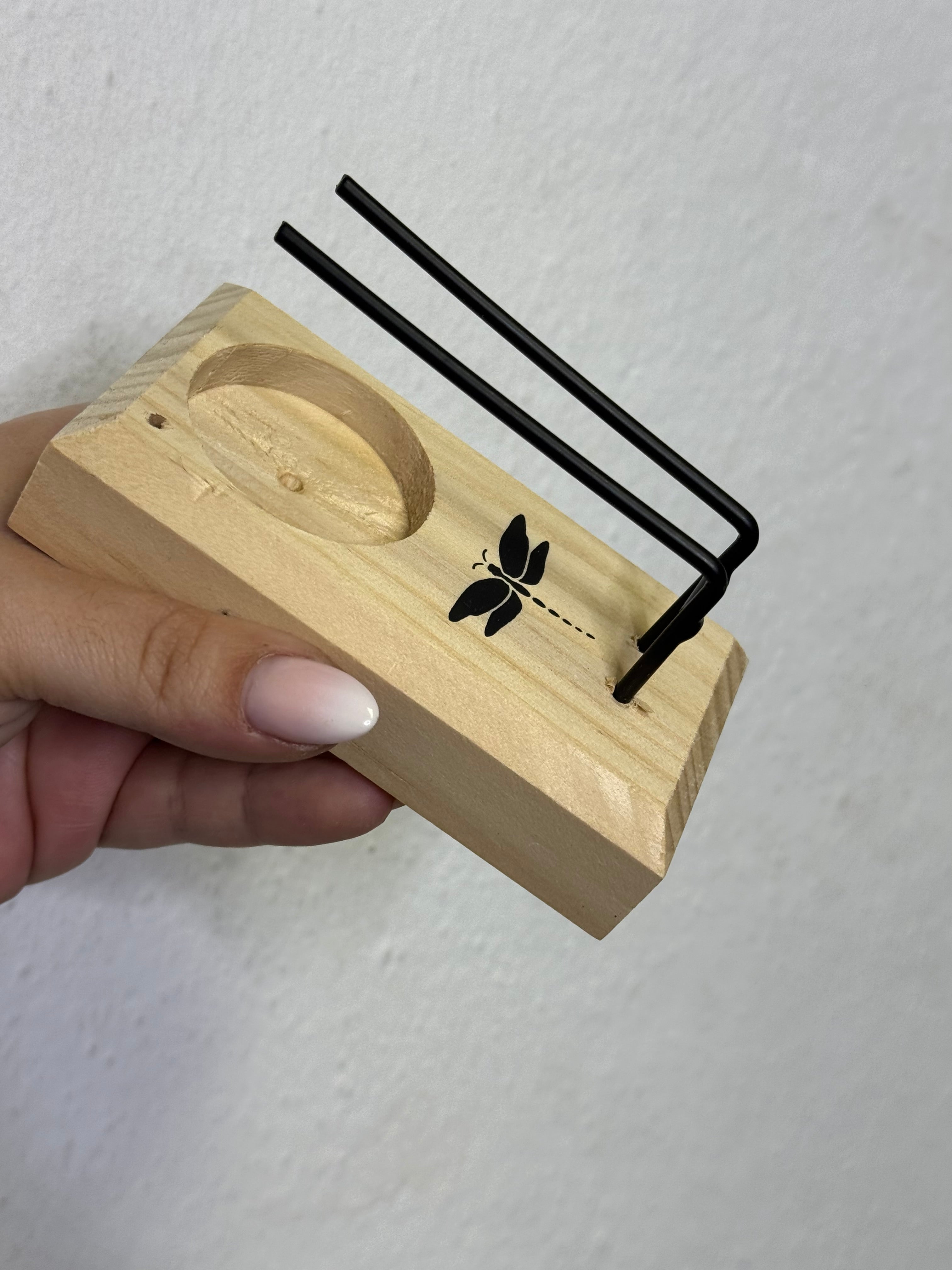 Porta Palo Santo de Madera | Soporte para Incienso y Limpieza Energética