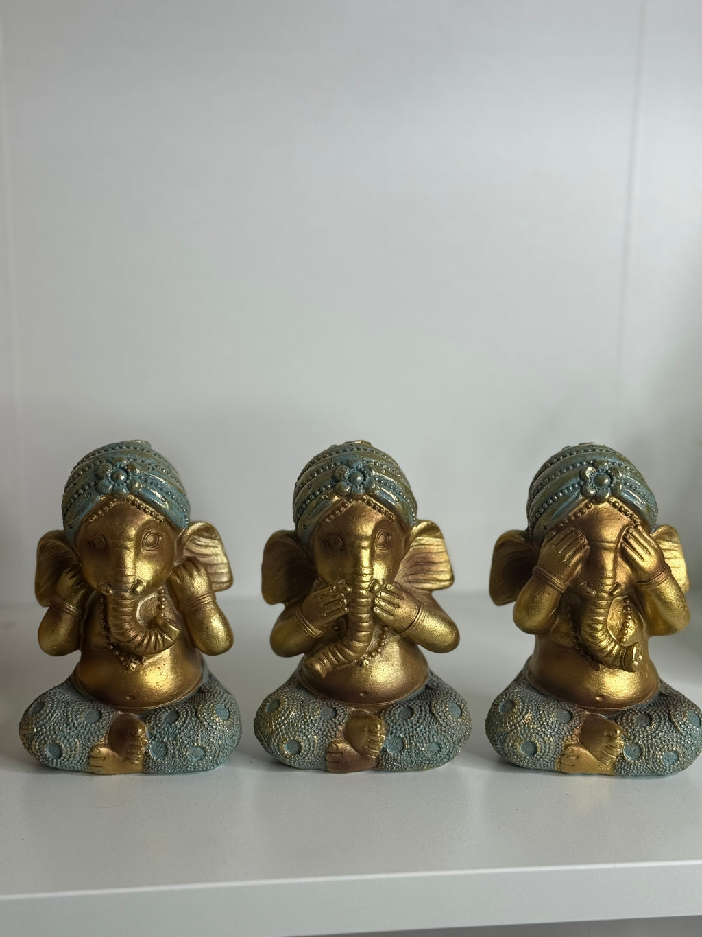 Set 3 Ganesha Sabio – Ver, Oír y Callar | Protección, Sabiduría y Equilibrio Energético