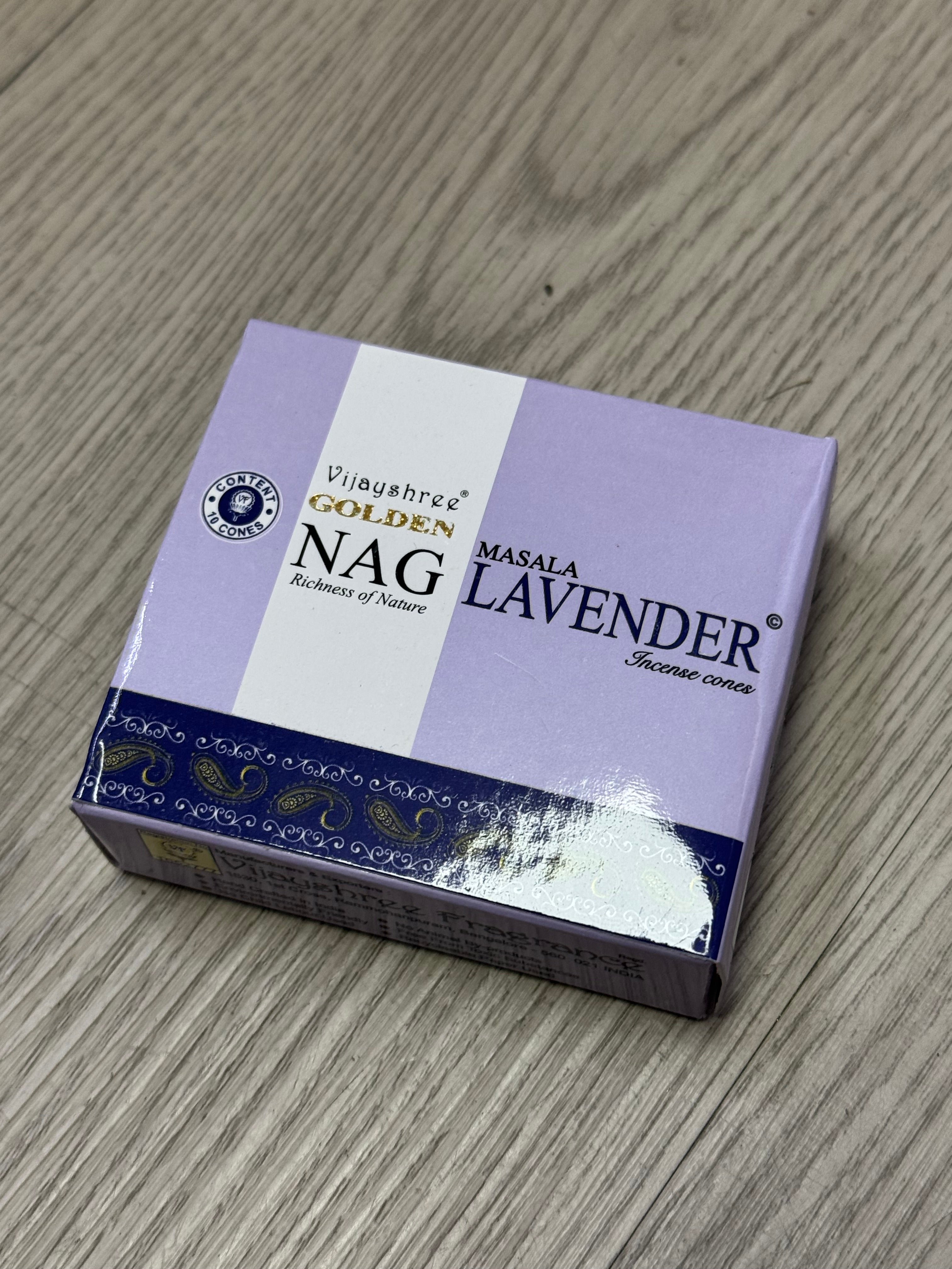 Conos de Incienso Lavanda – Golden Nag (Masala)