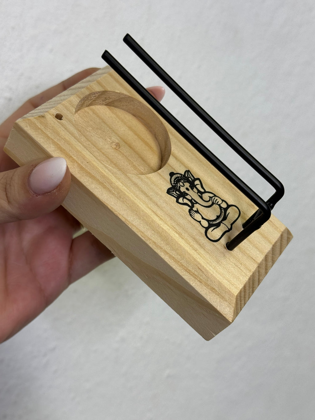 Porta Palo Santo de Madera | Soporte para Incienso y Limpieza Energética