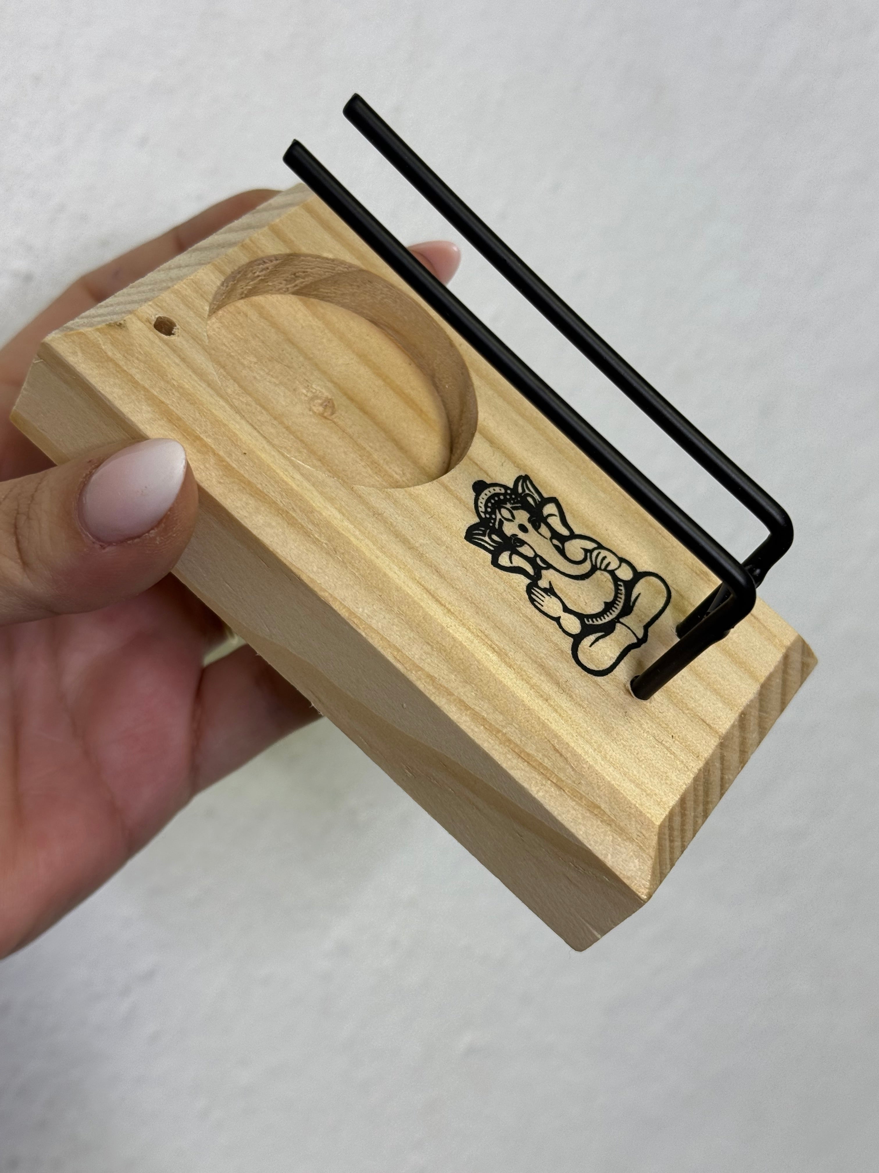 Porta Palo Santo de Madera | Soporte para Incienso y Limpieza Energética