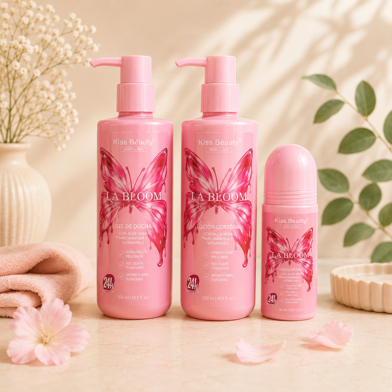 Pack La Bloom | Gel de Ducha + Loción Corporal + Desodorante | Renacer de Luna