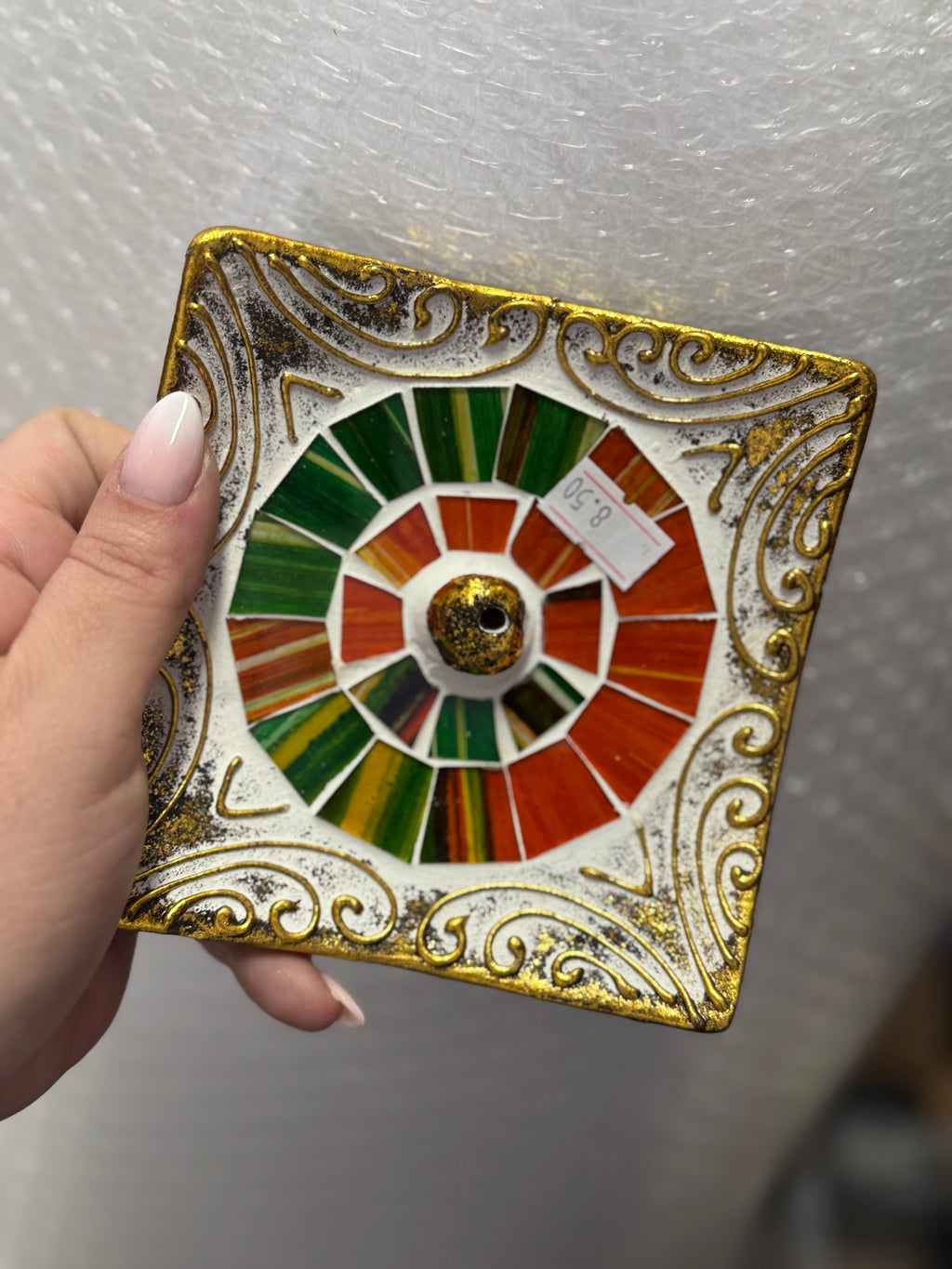 Quemador de Incienso Decorativo – Mosaico Espiritual Premium