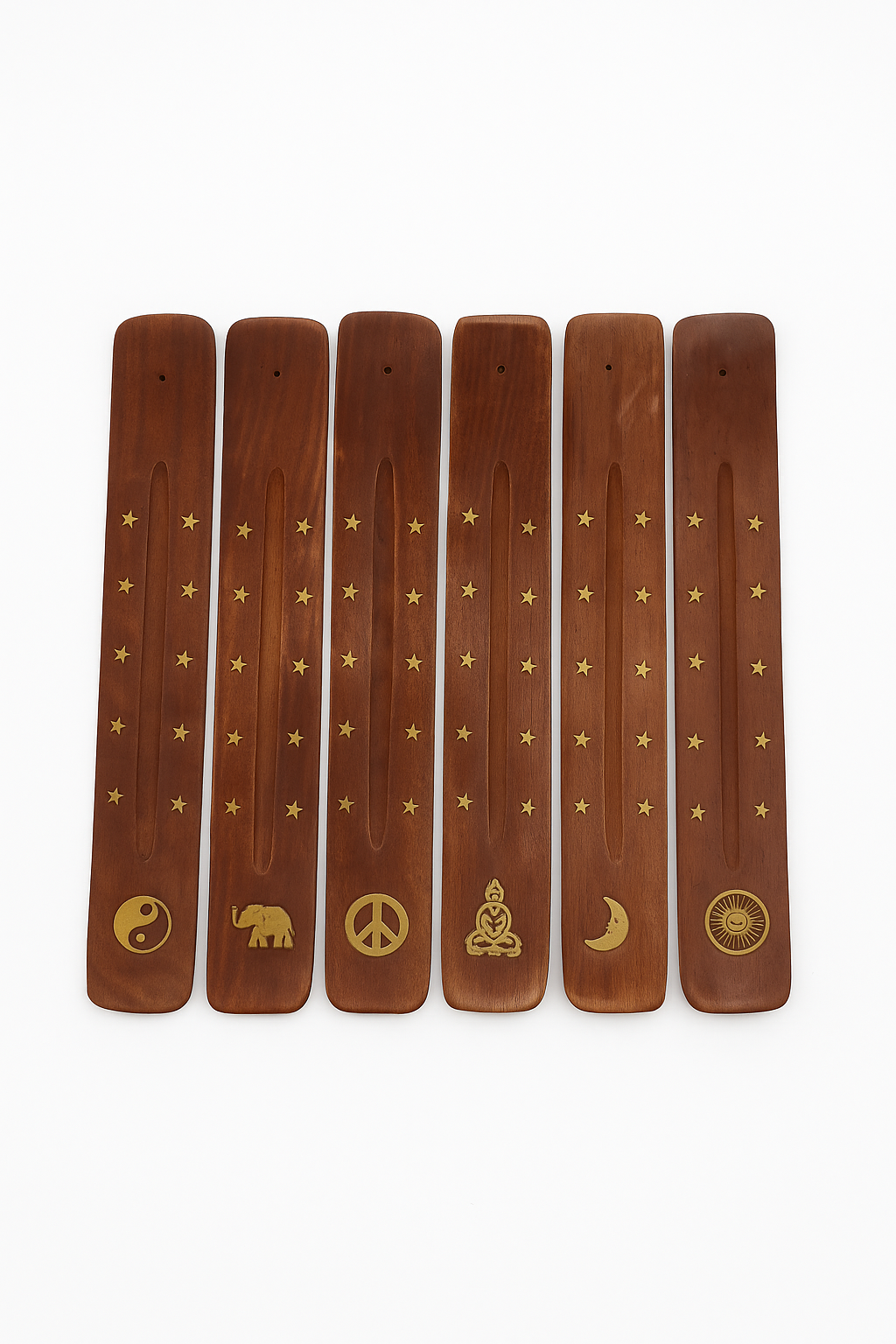 Porta incienso de madera - diseños variados