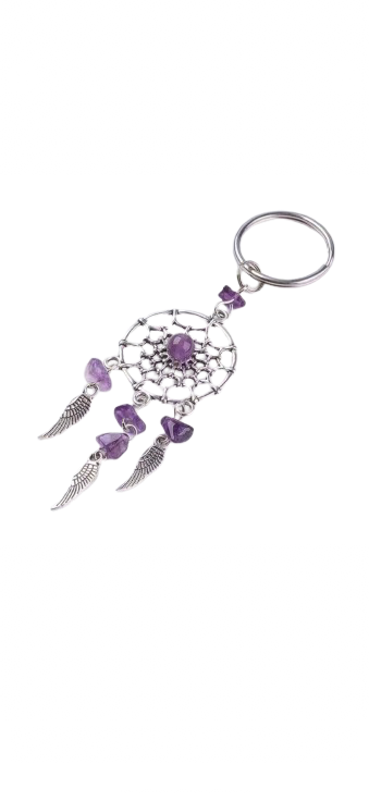 Llavero atrapasueños con mineral