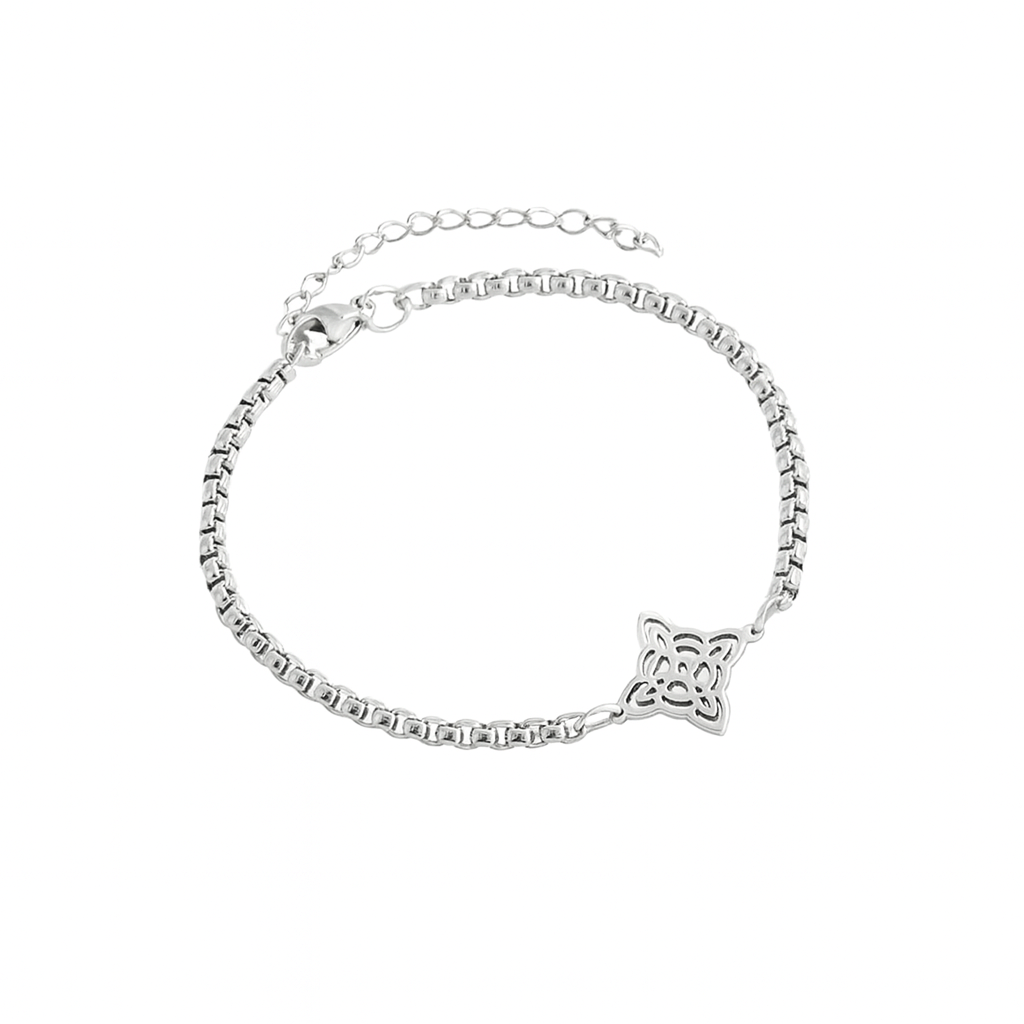 Pulsera acero inoxidable Nudo de Bruja
