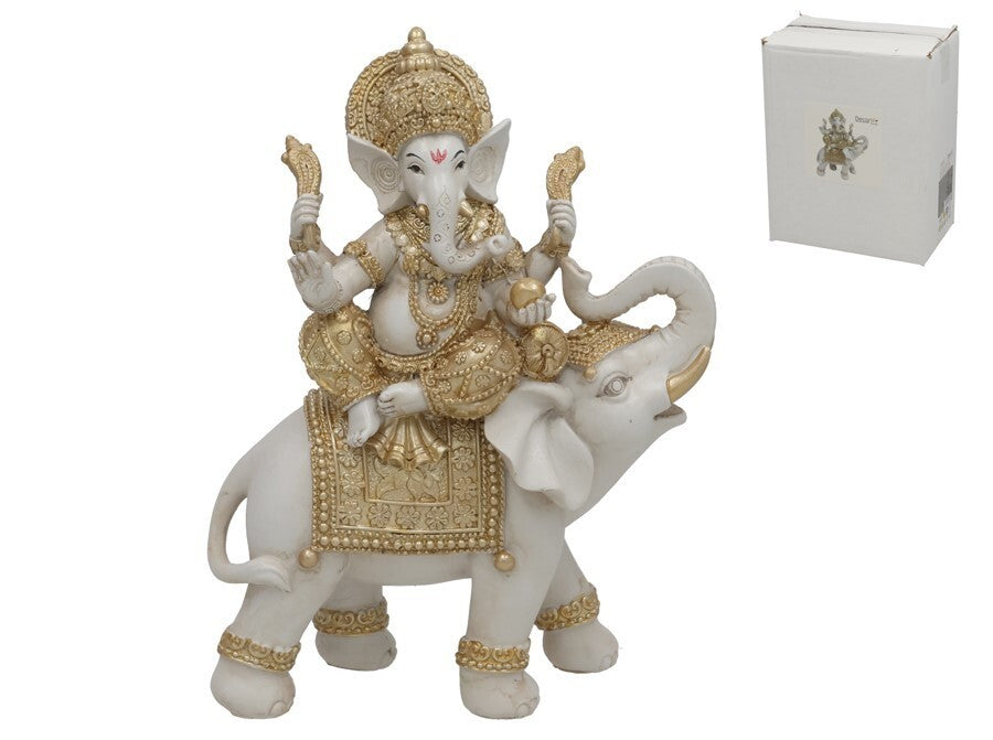 Figura ganesha y elefante 17x8,5x 22