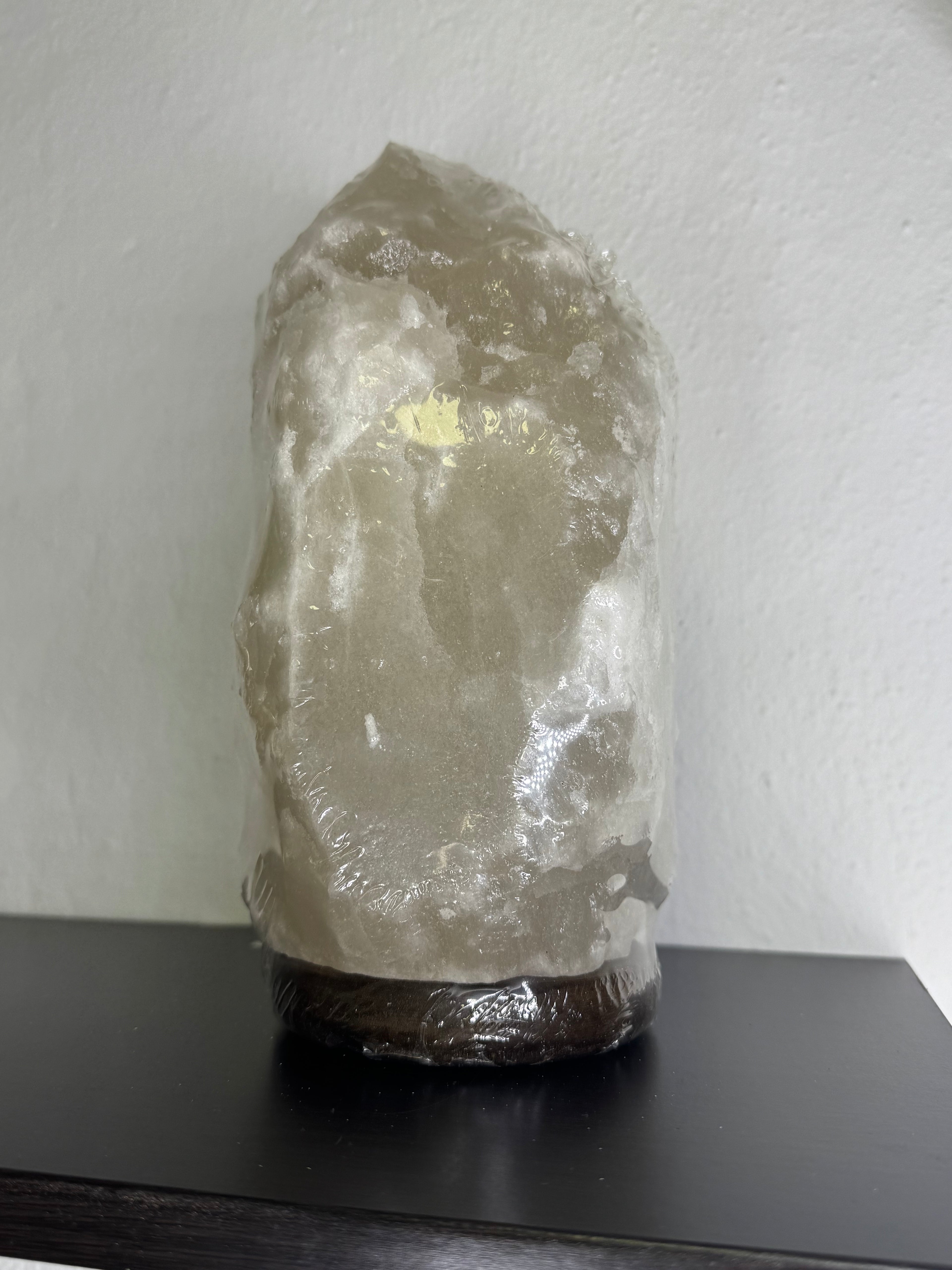 Lámpara de sal blanca natural (3–5 kg) – purificación y equilibrio energético