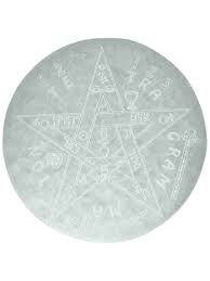 Placa de Selenita - 10cm diámetro distintos motivos